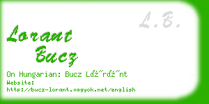 lorant bucz business card